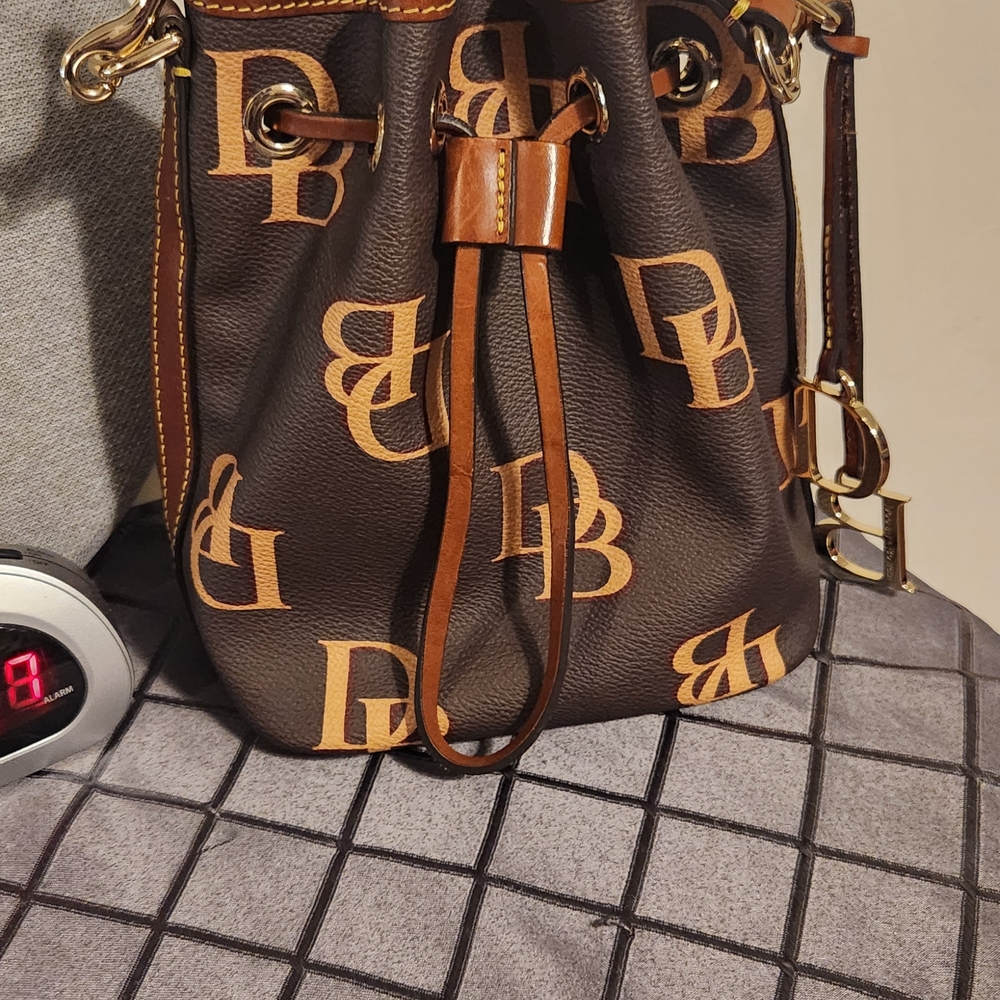 Dooney & Bourke       Brown and Tan Designer Bucket Bag